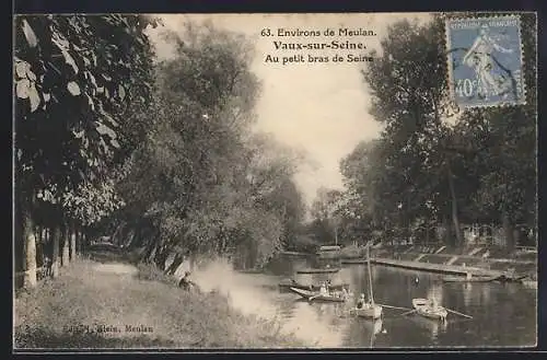 AK Vaux-sur-Seine, Au petit bras de Seine