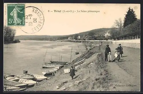 AK Triel, La Seine pittoresque