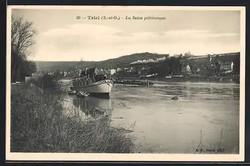 AK Triel /S.-et-O., La Seine pittoresque