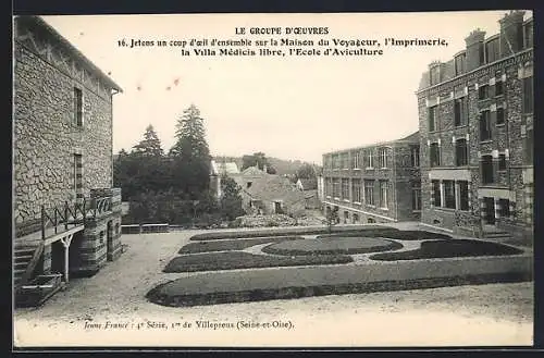 AK Villepreux /Seine-et-Oise, Jetons un coup d`oeil d`ensemble sur la Maison du Voyageur