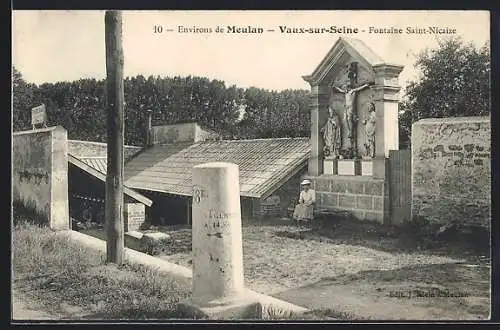 AK Vaux-sur-Seine, Fontaine Saint Nicaize