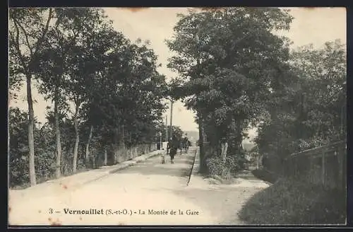 AK Vernouillet /S.-et-O., La Montée de la Gare