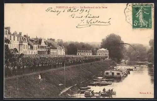 AK Poissy /S.-et-O., Le Boulevard de la Seine