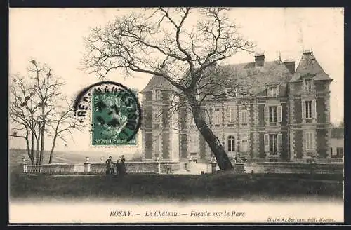 AK Rosay, Le Château, Facade sur le Parc