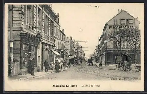 AK Maisons-Laffitte, La Rue de Paris