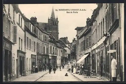 AK Montfort-L`Armaury, Rue de Paris