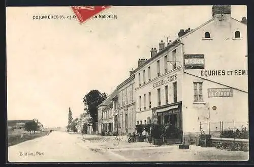 AK Coignières /S.-et.-O., Auberge de la Poste