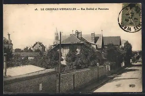 AK Le Chesnay-Versailles, Rue Dufétel et Panorama