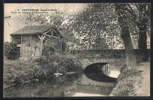 AK Chevreuse, Seine-et-Oise, Pont de l`Yvette a l`Abreuvoir