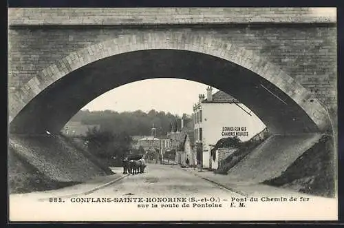 AK Conflans-Sainte-Honorine, Pont du Chemin de fer sur la route de Pontoise