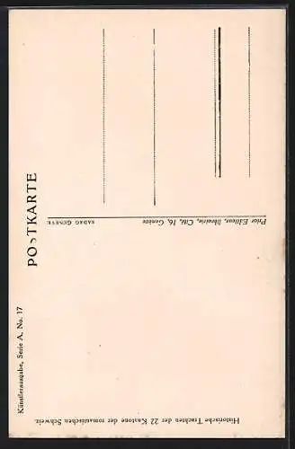 AK Käsehändlerin und Kunde in Trachten von Glaris, Wappen, Schweizer Trachten 1830