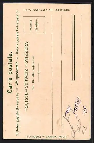 AK Mädchen in Berner Tracht