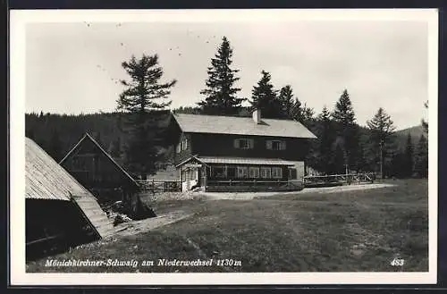 AK Mönichkirchen, Mönichkirchner-Schwaig, Gasthaus am Niederwechsel