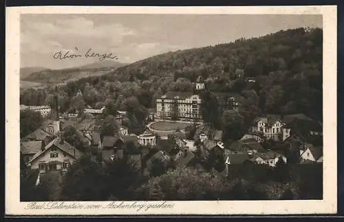 AK Bad Liebenstein, Teilansicht mit Kaiserhof vom Aschenberg gesehen