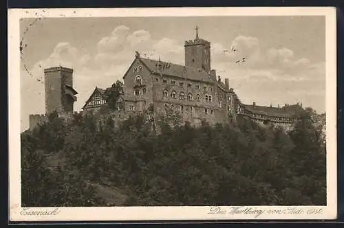 AK Eisenach, Wartburg von Süd-Ost