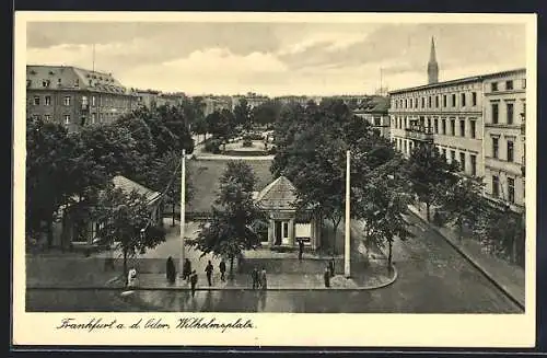 AK Frankfurt / Oder, Strassenpartie am Wilhelmsplatz