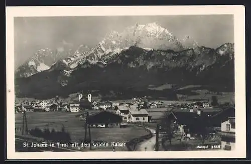 AK St. Johann in Tirol, Blick zum Ort