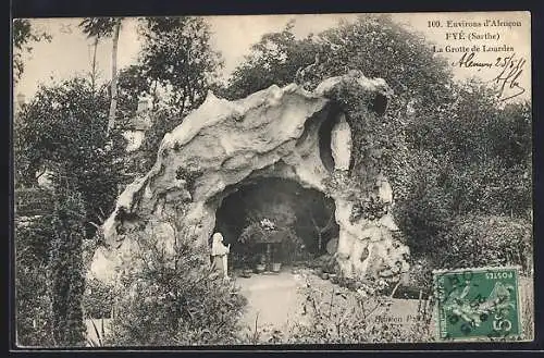 AK Fyé, La Grotte de Lourdes