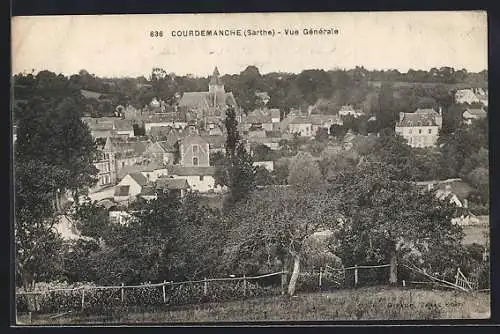 AK Courdemanche /Sarthe, Vue Générale