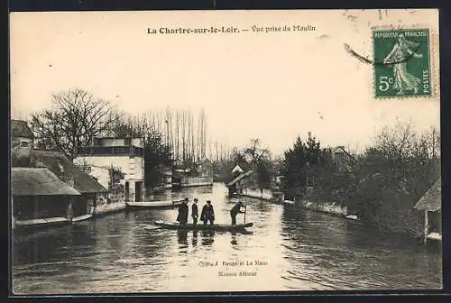 AK La Chartre-sur-le-Loir, Vue prise du Moulin