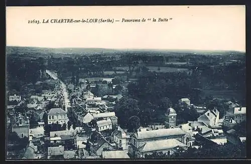 AK La Chartre-sur-le-Loir, Panorama de la Butte