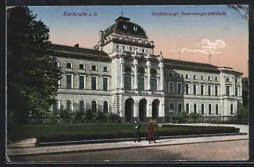 AK Karlsruhe i. B., Grossherzogliches Sammlungs-Gebäude