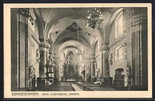 AK Donaueschingen, Katholische Stadtkirche, Innenansicht