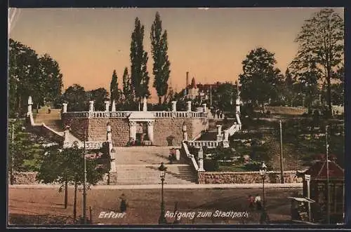 AK Erfurt, Aufgang zum Stadtpark