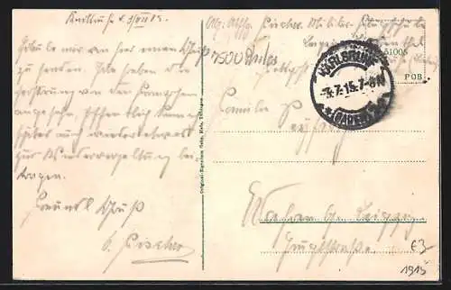 Künstler-AK Karlsruhe i. B., Schloss und Strassenpartie mit Strassenbahn