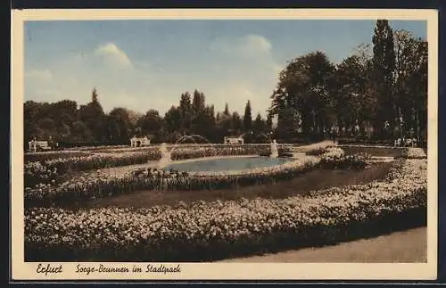 AK Erfurt, Sorge-Brunnen im Stadtpark