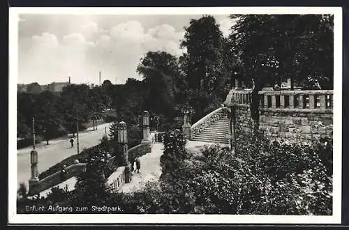 AK Erfurt, Aufgang zum Stadtpark