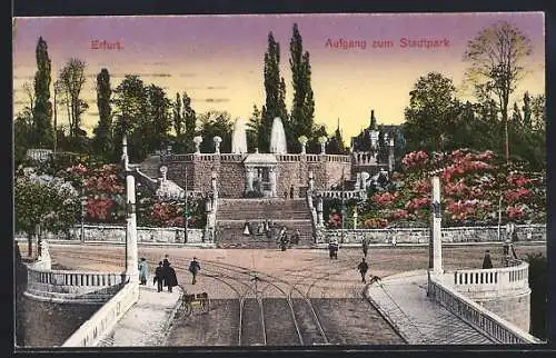 AK Erfurt, Aufgang zum Stadtpark