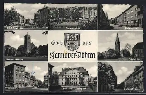 AK Hannover-Döhren, Döhrener Maschpark, Petrikirche, Helenenstrasse