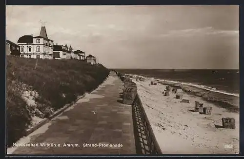 AK Wittdün a. Amrum, Nordseebad, Strand-Promenade