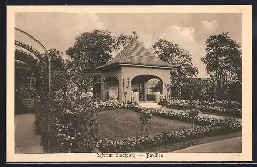 AK Erfurt, Pavillon im Stadtpark