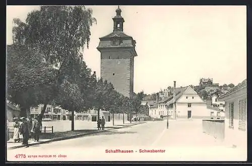 AK Schaffhausen, Schwabentor mit Strassenpartie