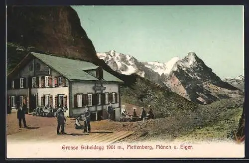 AK Grindelwald, Hotel Grosse Scheidegg mit Mettenberg