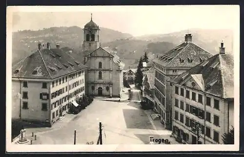 AK Trogen, Strassenpartie mit Kirche