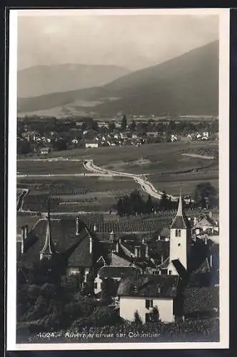 AK Auvernier, Ortsansicht mit Blick über Colombier