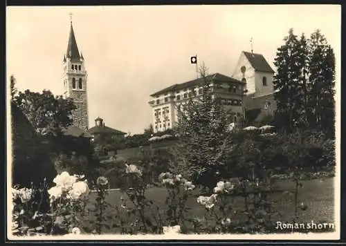 AK Romanshorn, Ortspartie mit Hotel