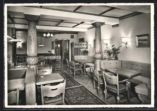 AK Herisau, Cafe Frehner, Bahnhofstrasse, Innenansicht