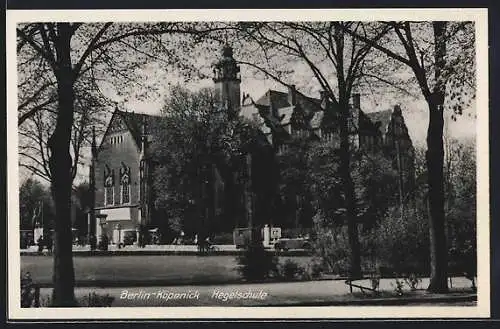 AK Berlin-Köpenick, Hegelschule in der Bahnhofstrasse