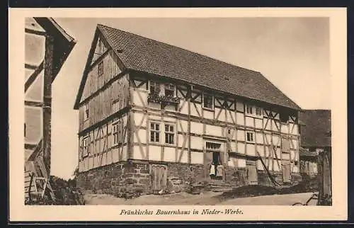 AK Nieder-Werbe, Fränkisches Bauernhaus