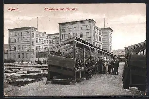 AK Erfurt, Marktstände am Cafe Etablissenemt Benary