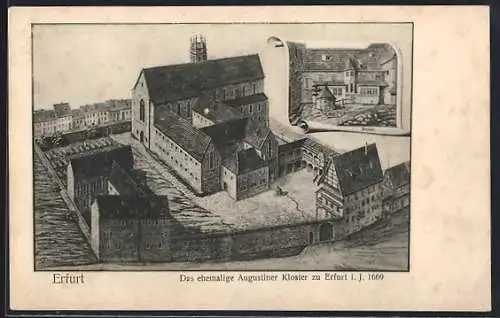 AK Erfurt, Das ehemalige Augustinerkloster zu Erfurt i. J. 1669