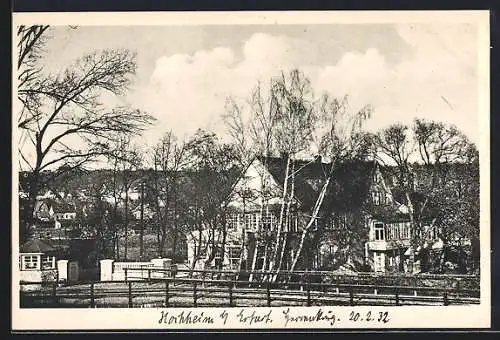 AK Hochheim b. Erfurt, Cafe und Restaurant Herrenkrug von W. Sachse