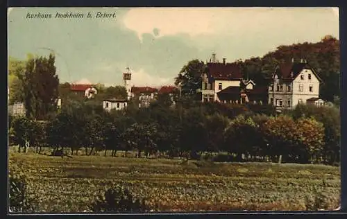 AK Hochheim b. Erfurt, Ortspartie mit Kurhaus