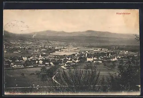 AK Rheinfelden, Teilansicht mit Bergen