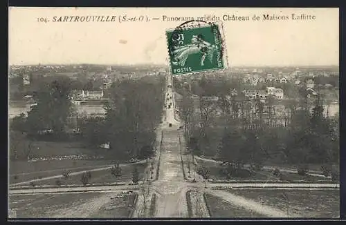 AK Sartrouville /S.-et-O., Panorama pris du Chateau de Maisons Lafitte