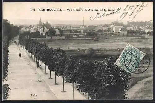 AK Sartrouville, Vue Generale, Avenue de la Gare